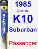 Passenger Wiper Blade for 1985 Chevrolet K10 Suburban - Hybrid