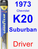 Driver Wiper Blade for 1973 Chevrolet K20 Suburban - Hybrid