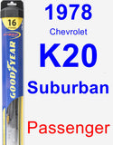 Passenger Wiper Blade for 1978 Chevrolet K20 Suburban - Hybrid