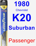 Passenger Wiper Blade for 1980 Chevrolet K20 Suburban - Hybrid