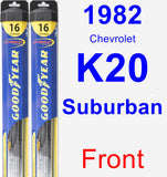 Front Wiper Blade Pack for 1982 Chevrolet K20 Suburban - Hybrid