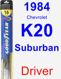 Driver Wiper Blade for 1984 Chevrolet K20 Suburban - Hybrid