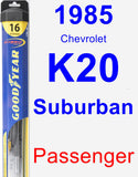 Passenger Wiper Blade for 1985 Chevrolet K20 Suburban - Hybrid