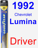 Driver Wiper Blade for 1992 Chevrolet Lumina - Hybrid