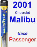 Passenger Wiper Blade for 2001 Chevrolet Malibu - Hybrid