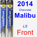 Front Wiper Blade Pack for 2014 Chevrolet Malibu - Hybrid