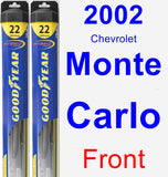 Front Wiper Blade Pack for 2002 Chevrolet Monte Carlo - Hybrid