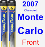 Front Wiper Blade Pack for 2007 Chevrolet Monte Carlo - Hybrid