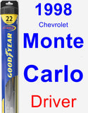 Driver Wiper Blade for 1998 Chevrolet Monte Carlo - Hybrid