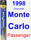 Passenger Wiper Blade for 1998 Chevrolet Monte Carlo - Hybrid