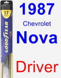 Driver Wiper Blade for 1987 Chevrolet Nova - Hybrid