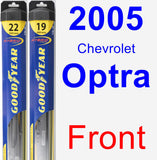 Front Wiper Blade Pack for 2005 Chevrolet Optra - Hybrid