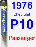 Passenger Wiper Blade for 1976 Chevrolet P10 - Hybrid