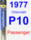 Passenger Wiper Blade for 1977 Chevrolet P10 - Hybrid