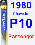 Passenger Wiper Blade for 1980 Chevrolet P10 - Hybrid