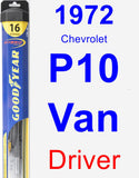 Driver Wiper Blade for 1972 Chevrolet P10 Van - Hybrid