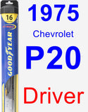 Driver Wiper Blade for 1975 Chevrolet P20 - Hybrid