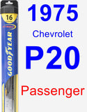 Passenger Wiper Blade for 1975 Chevrolet P20 - Hybrid