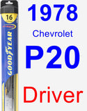 Driver Wiper Blade for 1978 Chevrolet P20 - Hybrid