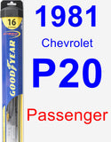 Passenger Wiper Blade for 1981 Chevrolet P20 - Hybrid