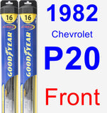 Front Wiper Blade Pack for 1982 Chevrolet P20 - Hybrid