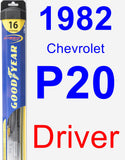 Driver Wiper Blade for 1982 Chevrolet P20 - Hybrid