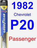 Passenger Wiper Blade for 1982 Chevrolet P20 - Hybrid