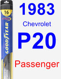 Passenger Wiper Blade for 1983 Chevrolet P20 - Hybrid