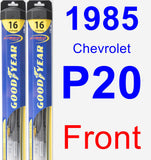 Front Wiper Blade Pack for 1985 Chevrolet P20 - Hybrid