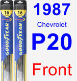 Front Wiper Blade Pack for 1987 Chevrolet P20 - Hybrid