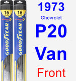 Front Wiper Blade Pack for 1973 Chevrolet P20 Van - Hybrid