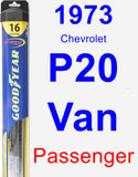 Passenger Wiper Blade for 1973 Chevrolet P20 Van - Hybrid