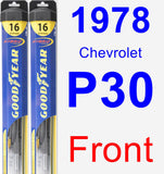 Front Wiper Blade Pack for 1978 Chevrolet P30 - Hybrid