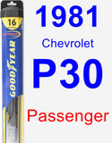 Passenger Wiper Blade for 1981 Chevrolet P30 - Hybrid