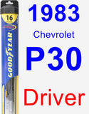 Driver Wiper Blade for 1983 Chevrolet P30 - Hybrid