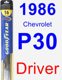 Driver Wiper Blade for 1986 Chevrolet P30 - Hybrid