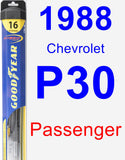 Passenger Wiper Blade for 1988 Chevrolet P30 - Hybrid