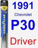 Driver Wiper Blade for 1991 Chevrolet P30 - Hybrid