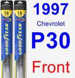 Front Wiper Blade Pack for 1997 Chevrolet P30 - Hybrid