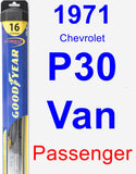 Passenger Wiper Blade for 1971 Chevrolet P30 Van - Hybrid