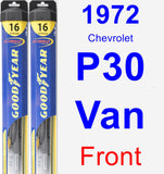 Front Wiper Blade Pack for 1972 Chevrolet P30 Van - Hybrid