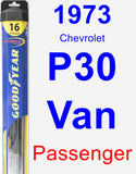 Passenger Wiper Blade for 1973 Chevrolet P30 Van - Hybrid