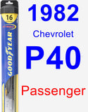 Passenger Wiper Blade for 1982 Chevrolet P40 - Hybrid