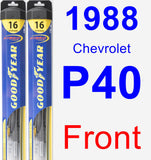 Front Wiper Blade Pack for 1988 Chevrolet P40 - Hybrid