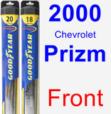 Front Wiper Blade Pack for 2000 Chevrolet Prizm - Hybrid