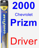 Driver Wiper Blade for 2000 Chevrolet Prizm - Hybrid