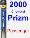 Passenger Wiper Blade for 2000 Chevrolet Prizm - Hybrid