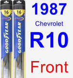 Front Wiper Blade Pack for 1987 Chevrolet R10 - Hybrid