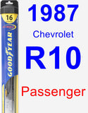 Passenger Wiper Blade for 1987 Chevrolet R10 - Hybrid