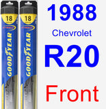 Front Wiper Blade Pack for 1988 Chevrolet R20 - Hybrid